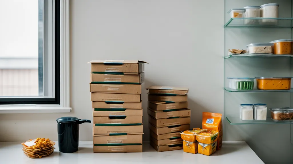 A refrigerator shelf stocked with Tempo by Home Chef prepared meals for busy nights.