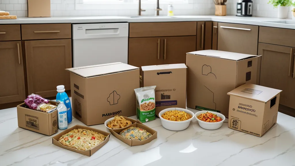 A Thrive Market delivery box sitting on the floor of a busy family home.